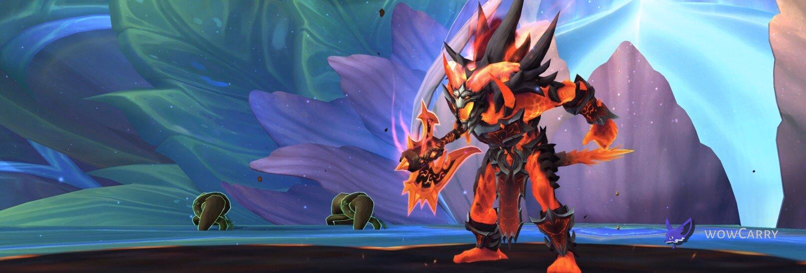 Fyrakk wielding Fyralath the Dreamrender, the Patch 10.2 legendary shadowflame axe