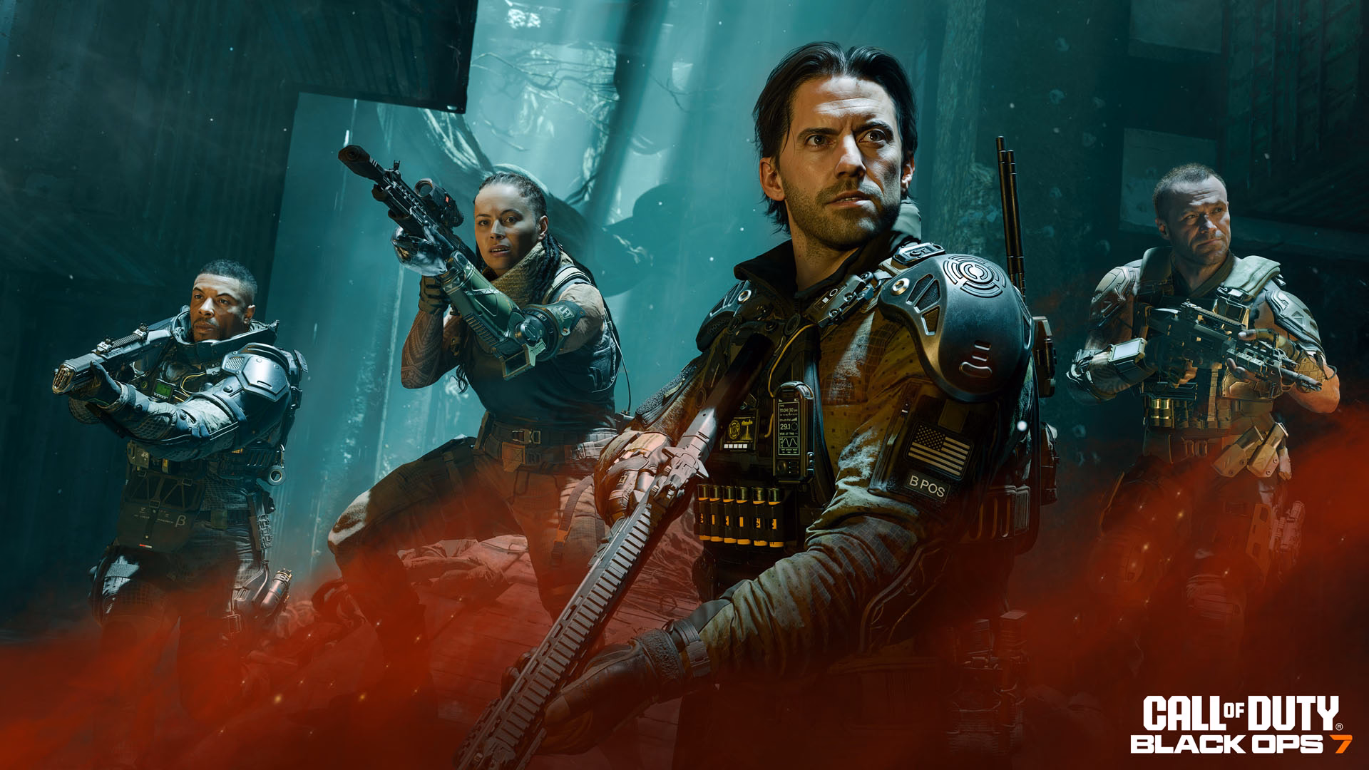 Call of Duty Black Ops 7 squad promotional key art from the official game reveal