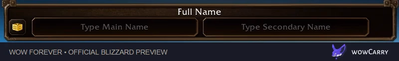 First-name and secondary-name fields in the official Forever preview