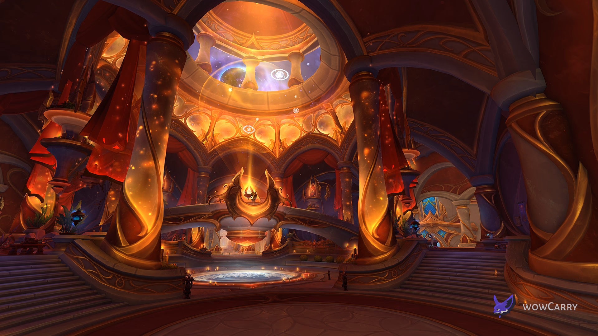 Silvermoon City Sanctum of Light interior, the hub where the Matrix Catalyst console sits in WoW Midnight