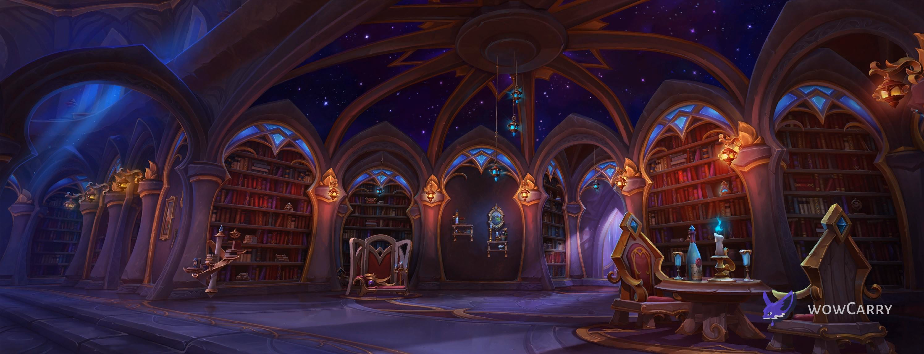 Magister's Terrace dungeon balcony overlooking the Sunwell in WoW Midnight Season 1 Mythic+