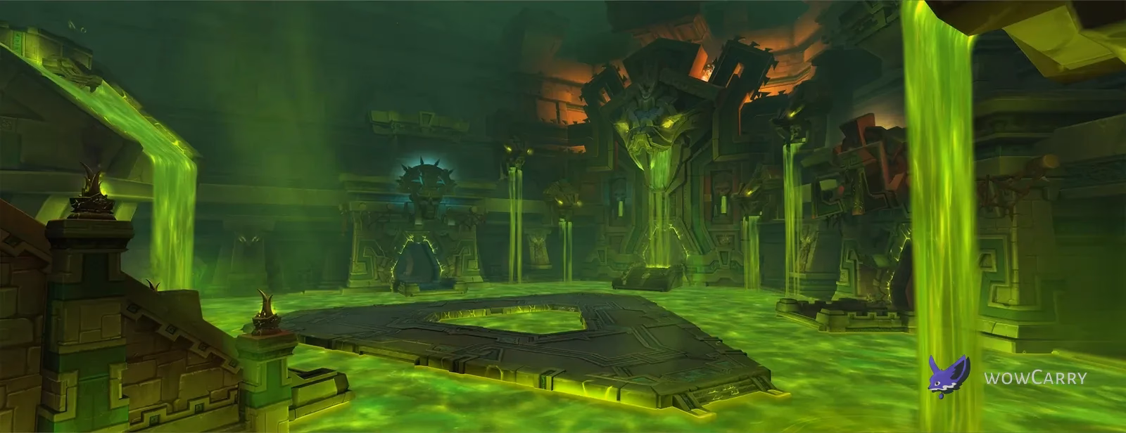 Wide interior of the Venomous Abyss raid